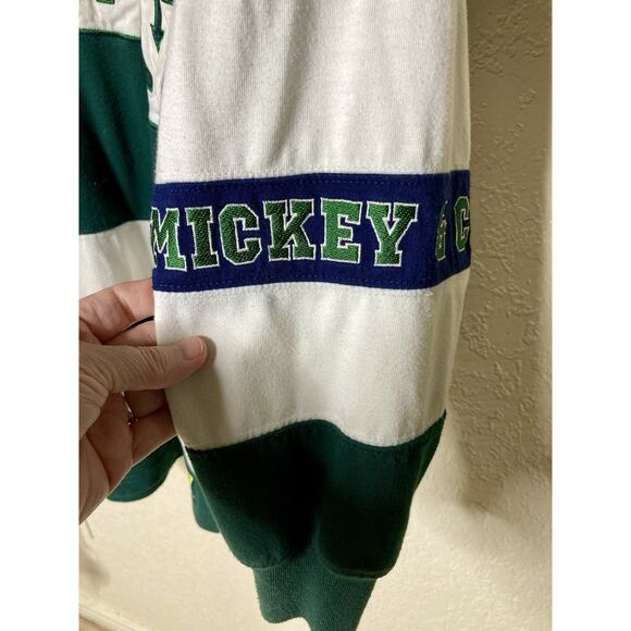 VTG Mickey & Co Rugby Hockey Shirt Mens Medium Long Sleeve Pullover Embroidered - Picture 3 of 10